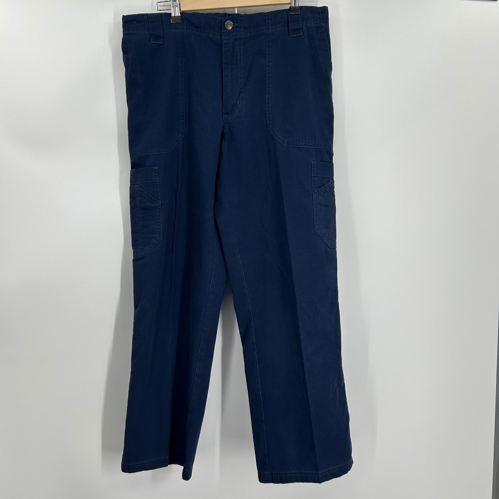 Carhartt C54108 Womens Navy Blue Ripstop Cargo Scrub Pants Size Medium Regular